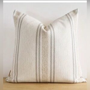 Decorative Lenin Burlap Farm House Striped 18” x 18” Toss Pillow Cover 🌿🆕🌿